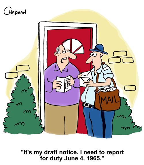 "It's my draft notice. I need to report for duty June 4, 1965."