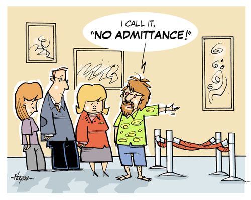 "I call it, 'No admittance!'"