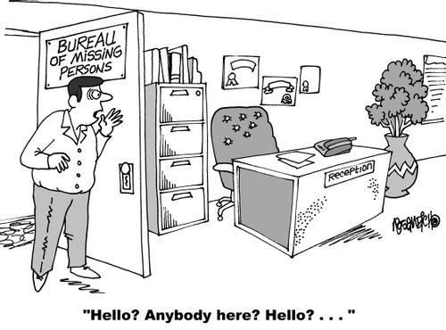 "Hello? Anybody here? Hello?. . ."