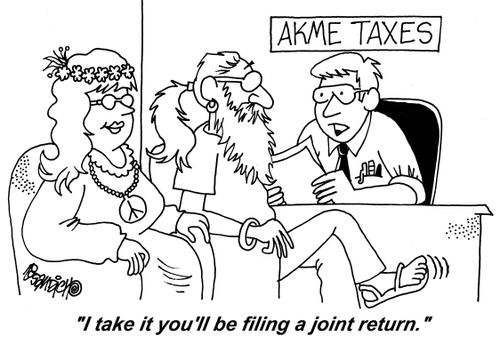 "I take it you'll be filing a joint return."
