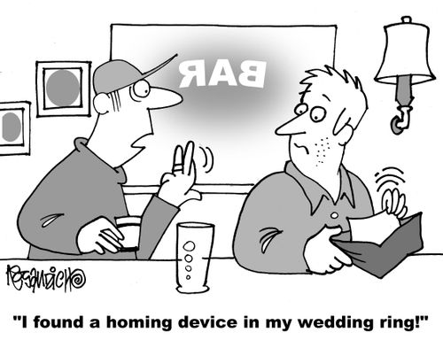 "I found a homing device in my wedding ring!"