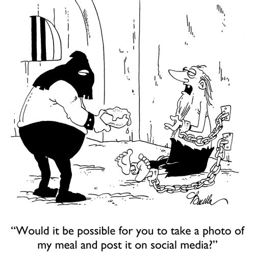 "Would it be possible for you to take a photo of my meal and post it on social media?"