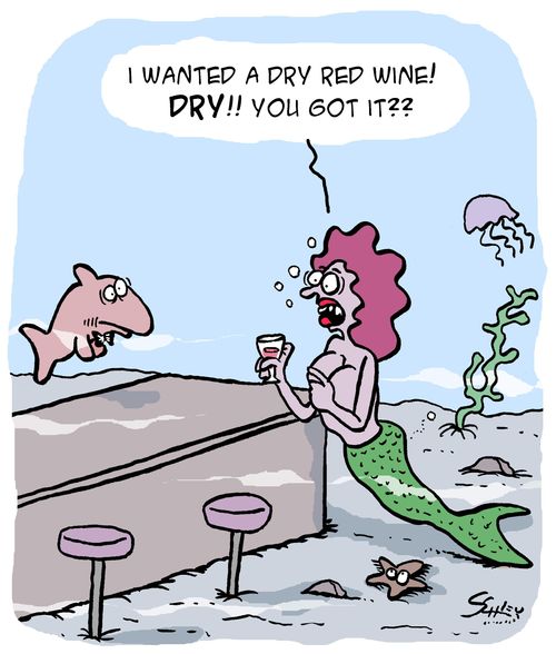 "I wanted a dry red wine! Dry!! You got it??"
