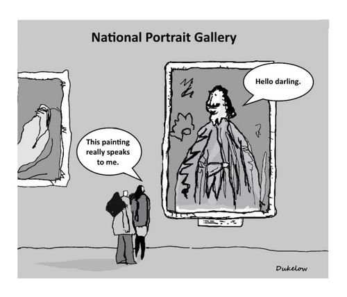 "This painting really speaks to me."