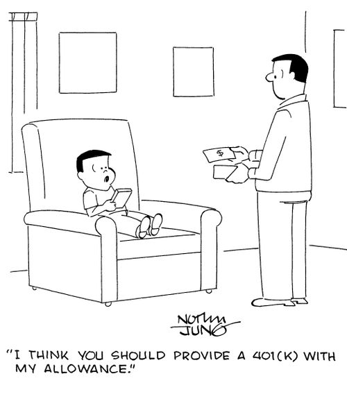 "I think you should provide a 401(k) with my allowance."