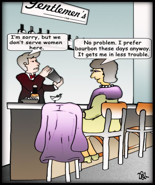 "I'm sorry, but we don't serve women here."