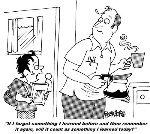 "If I forget something I learned before and then remember it again, will it count as something I learned today?"
