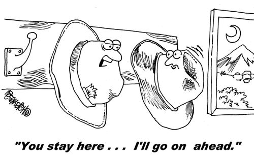 "You stay here. . . I'll go on ahead."