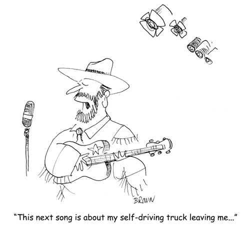 "This next song is about my self-driving truck leaving me..." 