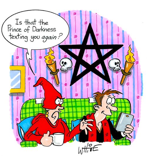 "Is that the Prince of Darkness texting you again...?@