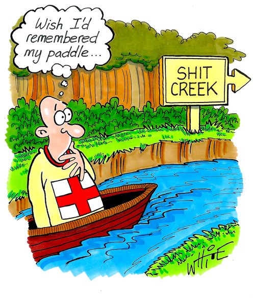 "Wish I'd remembered my paddle. . ."