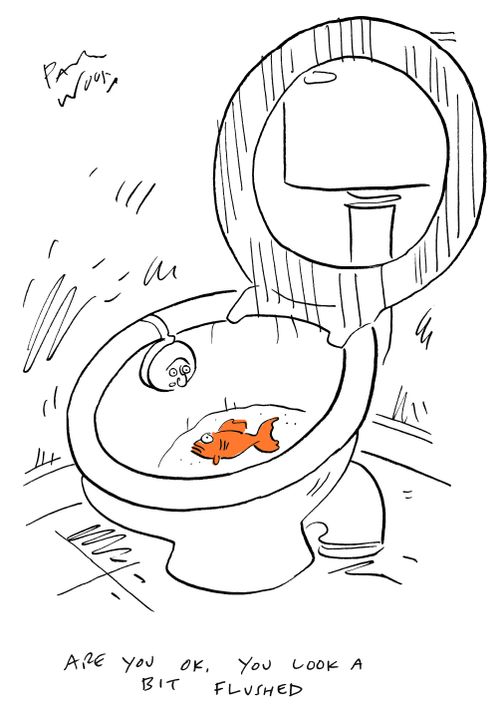 "Are you OK, you look a bit flushed."