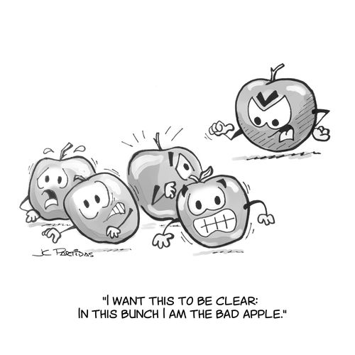 "I want this to be clear: In this bunch I am the bad apple."