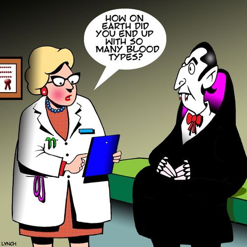 "How on earth did you end up with so many blood types?"
