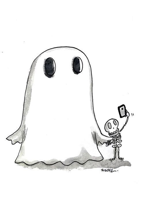 Ghost and Skeleton Selfie