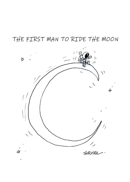 The First Man to Ride the Moon