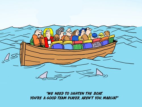 "We need to lighten the boat. You're a good team player. Aren't Marcia?"