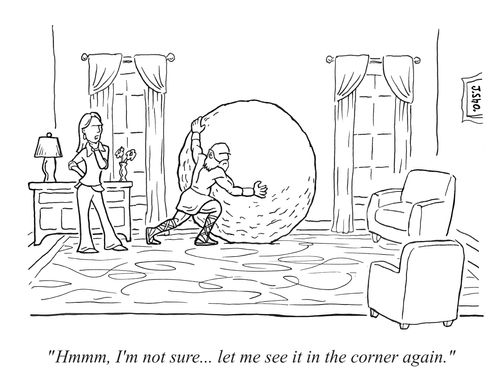 "Hmm, I'm not sure... let me see it in the corner again."