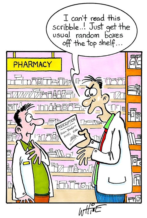 "I can't read this scribble. . . ! Just get the usual random boxes off the top shelf. . ."