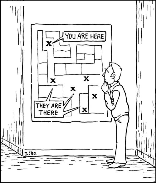You are here - They are there
