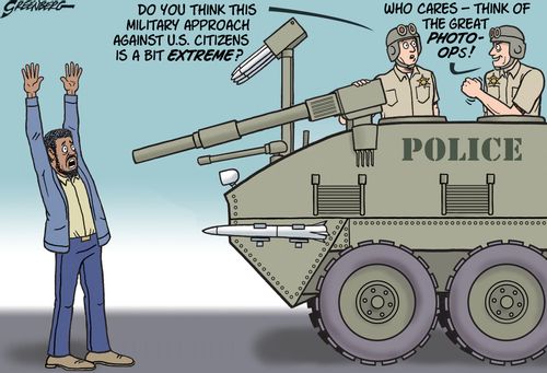 "Do you think this military approach against U.S. citizens is a bit extreme?"