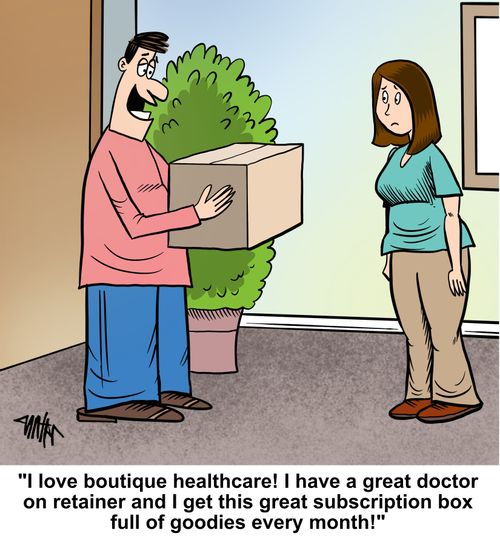 "I love boutique healthcare! I have a great doctor on retainer and I get this great subscription box every month!"