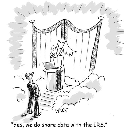 "Yes, we do share data with the IRS."