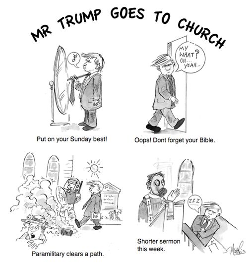Mr. Trump Goes To Church