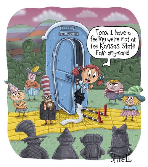 "Toto, I have a feeling we're not at the Kansas State Fair anymore!"