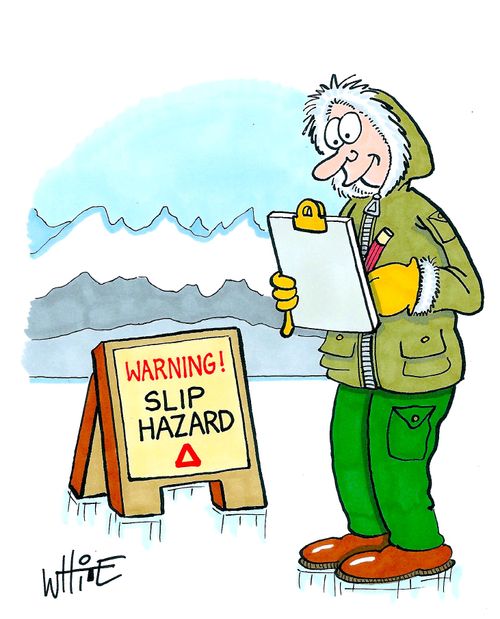 Arctic slip hazard...