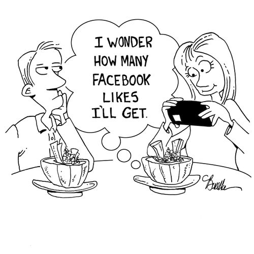 "I wonder how many Facebook likes I'll get."