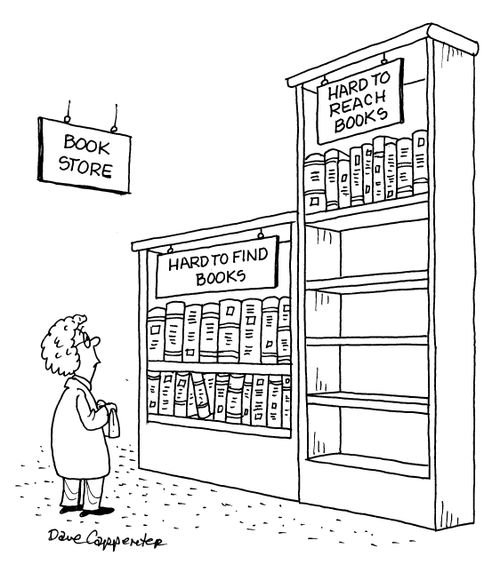 Hard to reach books.