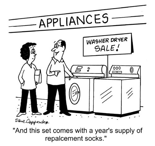 "And this set comes with a year's supply of replacement socks."