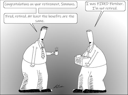 "Congratulations on your retirement, Simmons. . ."