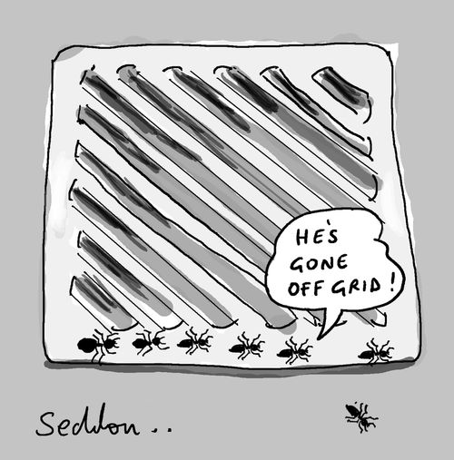 "He`s gone off-grid!"