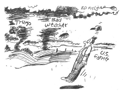 Trump. Bad weather. US farmer