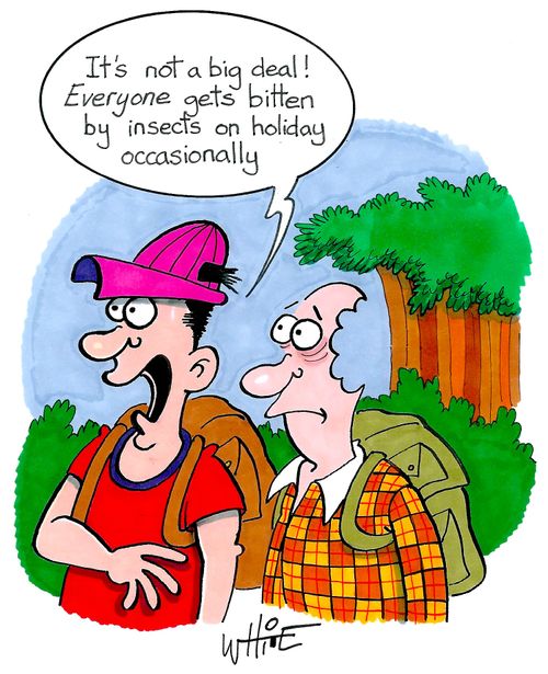 "It's not a big deal! Everyone gets bitten by insects on holiday occasionally."