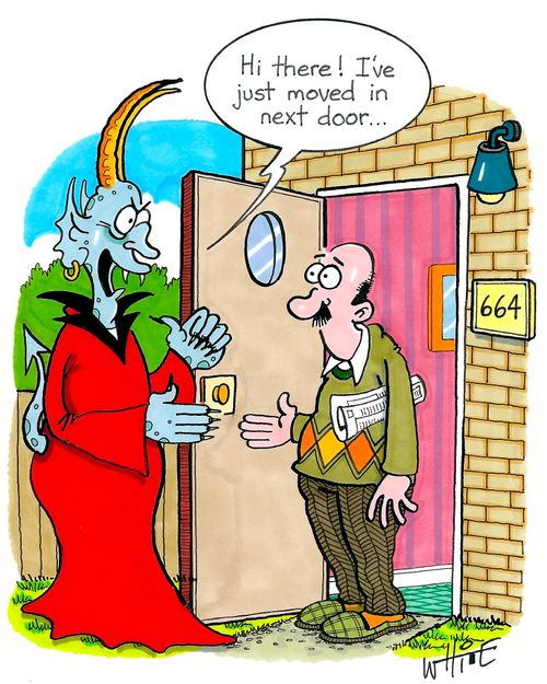 "HI there! I've just moved in next door. . ."