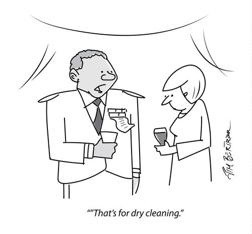 "That's for dry cleaning."