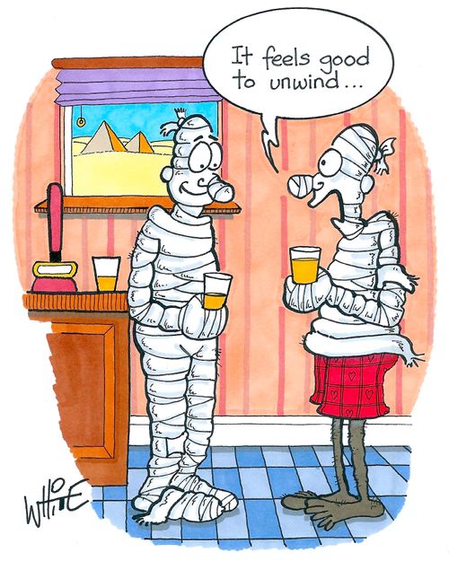 "It feels good to unwind..."