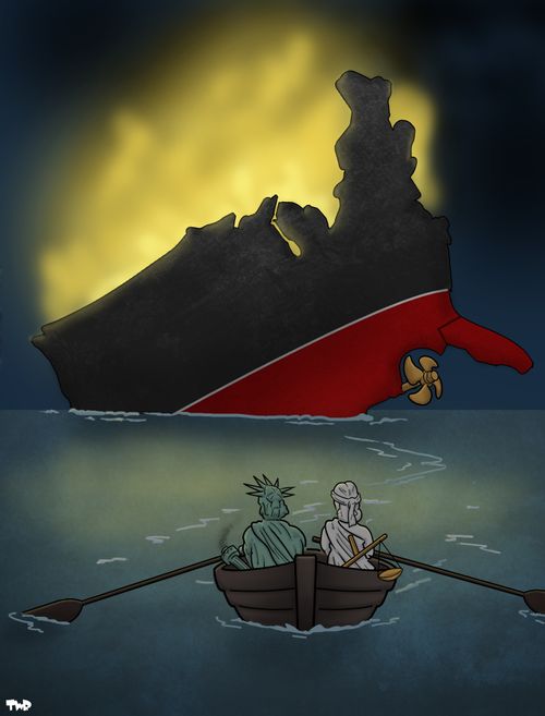 Sinking ship