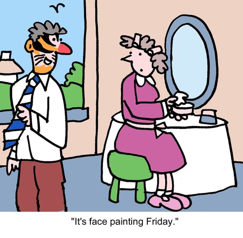 "It's face painting Friday."
