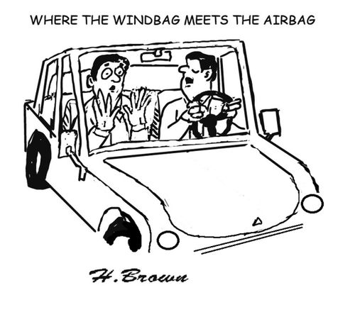 "Where the windbag meets the airbag."