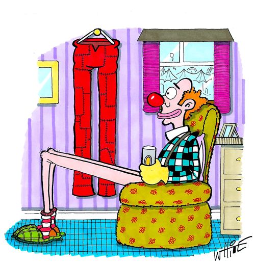 Long-legged clown...