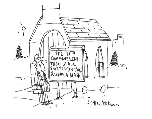 The 11th commandment: Thou shalt socially distance and wear a mask