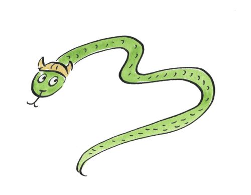 Snake with a tarnhelm