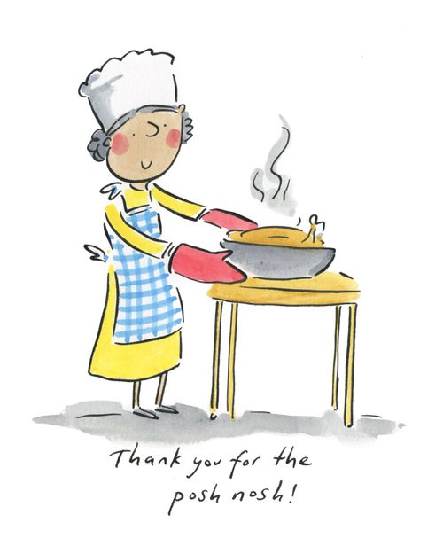 "Thank you for the Posh nosh!"