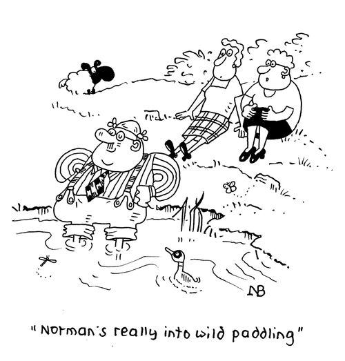 "Norman's really into wild paddling."