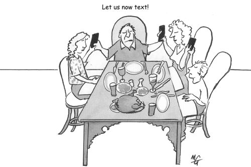 "Let us now text!"
