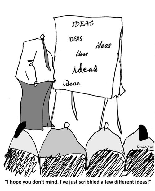 "I hope you don't mind, I've just scribbled a few different ideas!"